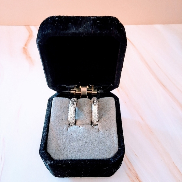 Christian Dior Crystal Hoop Earrings – Authentic Timeless Luxury - Picture 2 of 9